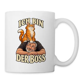 Ich bin der Chef – Katzenhumor - Tasse - Weiß - Rechts