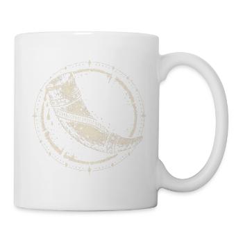 Odins Horn im Runenkreis - Tasse - Weiß - Rechts