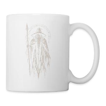 Odin der Wanderer mit Speer und Runenbogen - Tasse - Weiß - Rechts