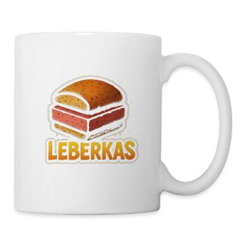 Leberkas Semmel im Retrolook für Leberkäsefans - Tasse - Weiß - Rechts