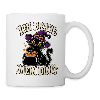 Ich braue mein Ding Katze - Tasse - Weiß - Rechts