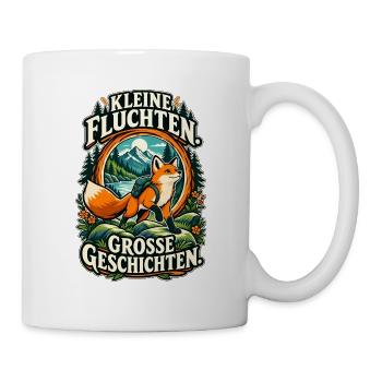 Kleine Fluchten große Geschichten Fuchs - Tasse - Weiß - Rechts