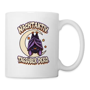 Nachtaktiv tagsüber Deko Fledermaus - Tasse - Weiß - Rechts