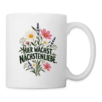 Nächstenliebe Blumenpracht LGBTQ Rechte - Tasse - Weiß - Rechts