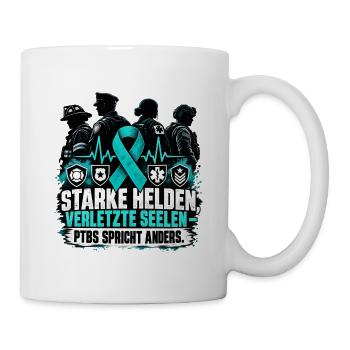 STARKE HELDEN VERLETZTE SEELEN PTBS - Tasse - Weiß - Rechts