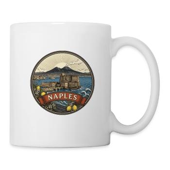 Neapel Italien Reiseabzeichen Vesuv-Souvenir - Tasse - Weiß - Rechts