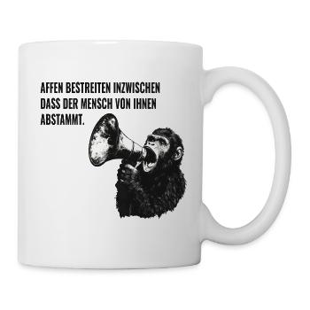 Affen bestreiten die menschliche Abstammung - Tasse - Weiß - Rechts