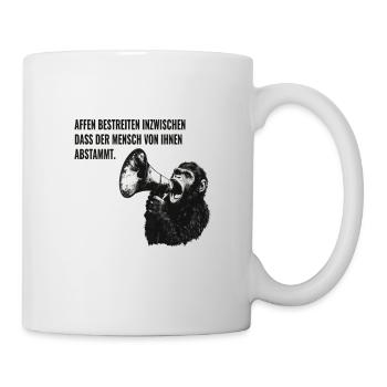 Affen und die menschliche Abstammung - Tasse - Weiß - Rechts
