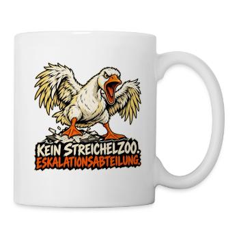 Gans aus der Eskalationsabteilung - Tasse - Weiß - Rechts