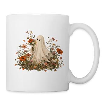 Geist im farbigen Blumenfeld - Tasse - Weiß - Rechts