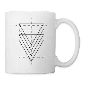 Geometrische Dreiecke - Tasse - Weiß - Rechts