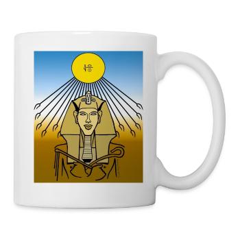 Sonnenpharaön Strahlenkreis - Tasse - Weiß - Rechts