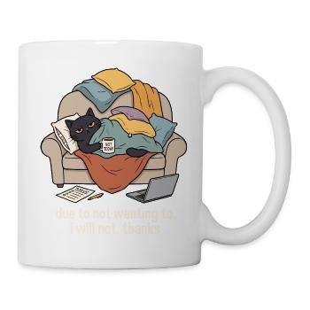 Katzensofa Prokrastination Humor - Tasse - Weiß - Rechts
