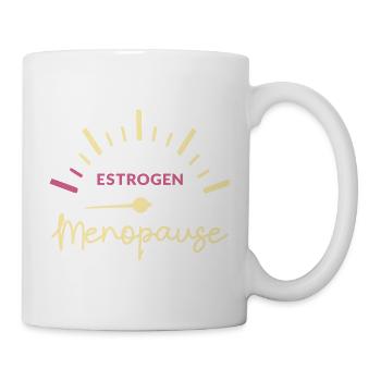 Menopause Frauen Östrogen - Tasse - Weiß - Rechts