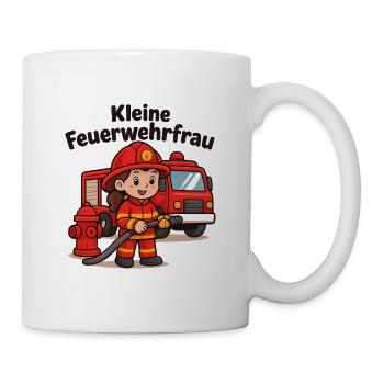 Kleine Feuerwehrfrau – Kinder Feuerwehr - Tasse - Weiß - Rechts