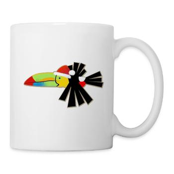 Weihnachtskielschnabel-Tukan - Tasse - Weiß - Rechts