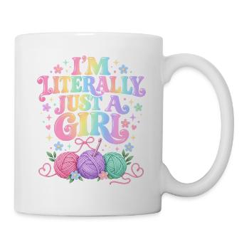 Nur ein Hobby für Mädchenhäkelgarn - Tasse - Weiß - Rechts