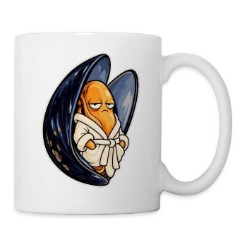 Blaser Bademantel-Schimmel – Humor und Faulheit - Tasse - Weiß - Rechts