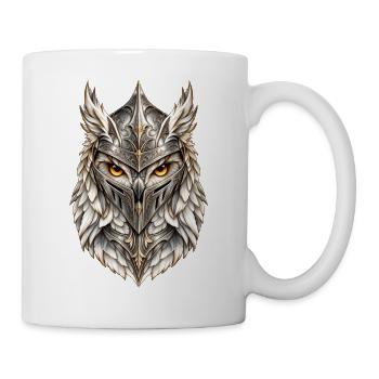 Silberhelm Kriegereule – Fantasy - Tasse - Weiß - Rechts