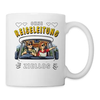 Camping Ohne Reiseleitung ziellos - Tasse - Weiß - Rechts
