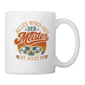 Meisterprüfung bestanden Meister - Tasse - Weiß - Rechts