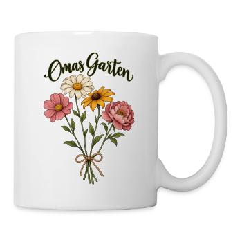 Omas Garten Shirt personalisierbar mit dem Namen  - Tasse - Weiß - Rechts