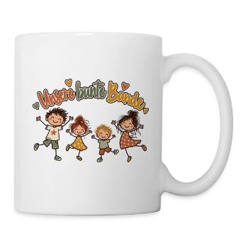 Familien Shirt personalisierbar mit Namen  - Tasse - Weiß - Rechts