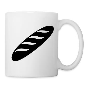 Baguette Française Humour – Cadeau France Rigolo - Tasse - Weiß - Rechts