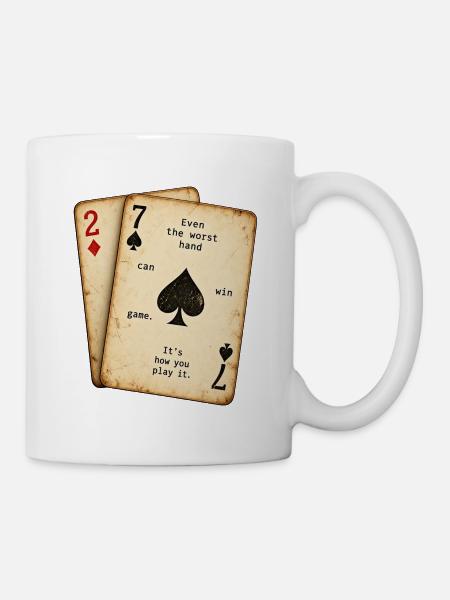 Poker Mindset – Schlechte Karten, starkes Spiel - Tasse - Weiß
