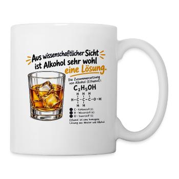 Wissenschaftliche Fakten: Alkohol - Tasse - Weiß - Rechts