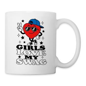  Girls Love My Swag Jungs Teenager Cool - Tasse - Weiß - Rechts