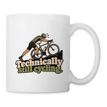 Technically Still Cycling - Tasse - Weiß - Rechts