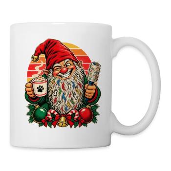 Weihnachtsgnom Hundehaare Lustig Weihnachten - Tasse - Weiß - Rechts