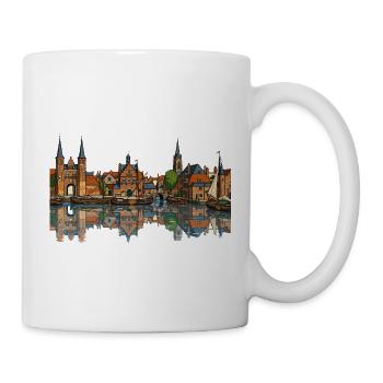 Blick auf Delft - Tasse - Weiß - Rechts