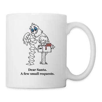 Christmas Eagle schickt Santa eine sehr lange Liste - Tasse - Weiß - Rechts
