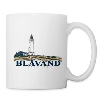 Blåvand – Leuchtturm und Nordseeküste - Tasse - Weiß - Rechts