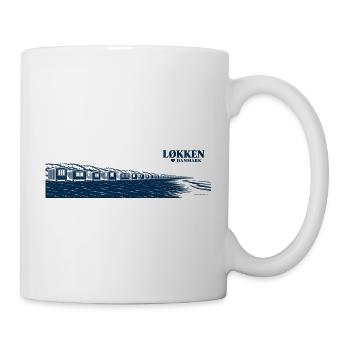 Løkken – Badehäuser am Nordseestrand - Tasse - Weiß - Rechts
