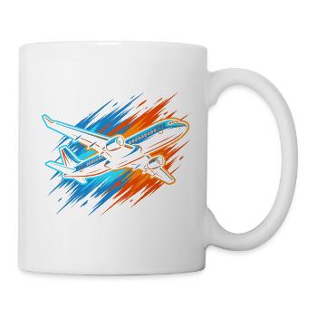 Flugzeug Modellflugzeug Herren Kinder Jungen Pilot - Tasse - Weiß - Rechts