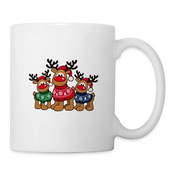 Weihnachts-Elche – Christmas Crew - Tasse - Weiß - Rechts