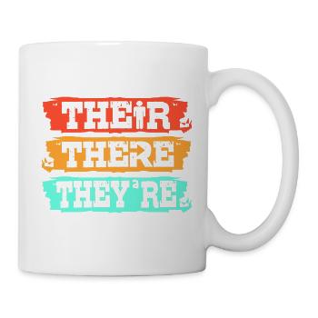 Grammatik Englisch Rechtschreibung - Tasse - Weiß - Rechts