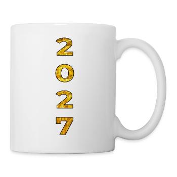 Jahrgang 2027 Jahreszahl - Tasse - Weiß - Rechts