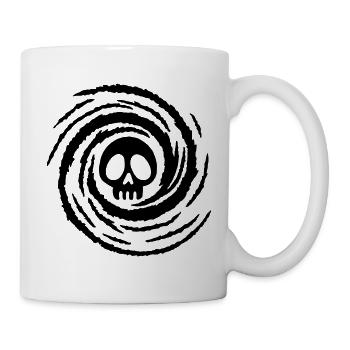 Schädel und Schwarzes Loch - Tasse - Weiß - Rechts