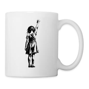 Silhouette eines Mädchens - Tasse - Weiß - Rechts
