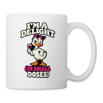 Ich bin ein Vergnügen in kleinen Dosen frechen Entenwein - Tasse - Weiß - Rechts