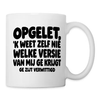 Lustiges flämisches T-Shirt - Tasse - Weiß - Rechts