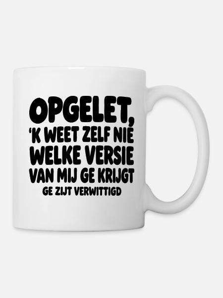 Lustiges flämisches T-Shirt - Tasse - Weiß