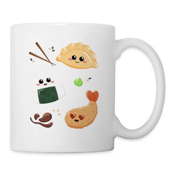 Asia Snacks für Essensliebhaber und Japan Fans - Tasse - Weiß - Rechts