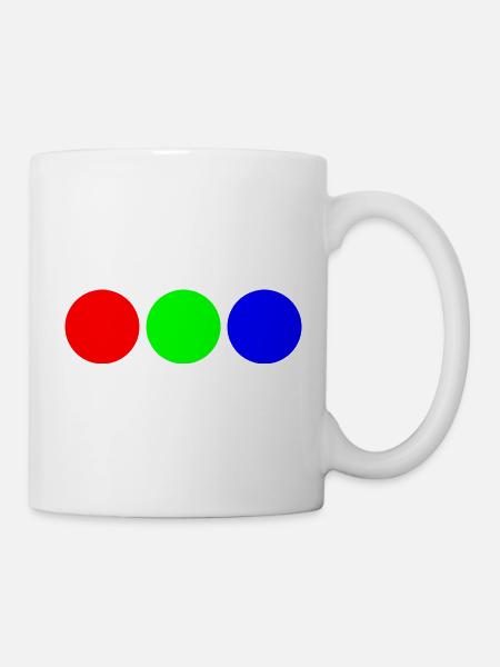 Triaden-Neonkreise - Tasse - Weiß