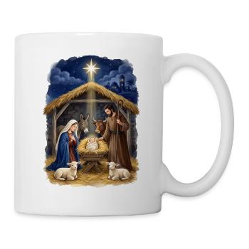 Krippenstern der Heiligen Nacht Weihnachten Jesus - Tasse - Weiß - Rechts
