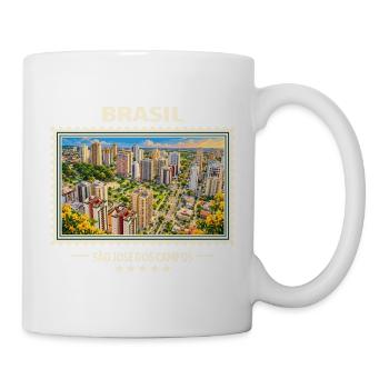 Brasilien São José dos Campos Vintage Reisemarke - Tasse - Weiß - Rechts